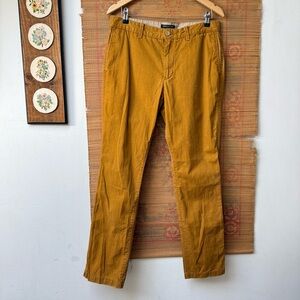 Banana Republic Mustard Gold Slim Aiden Chinos